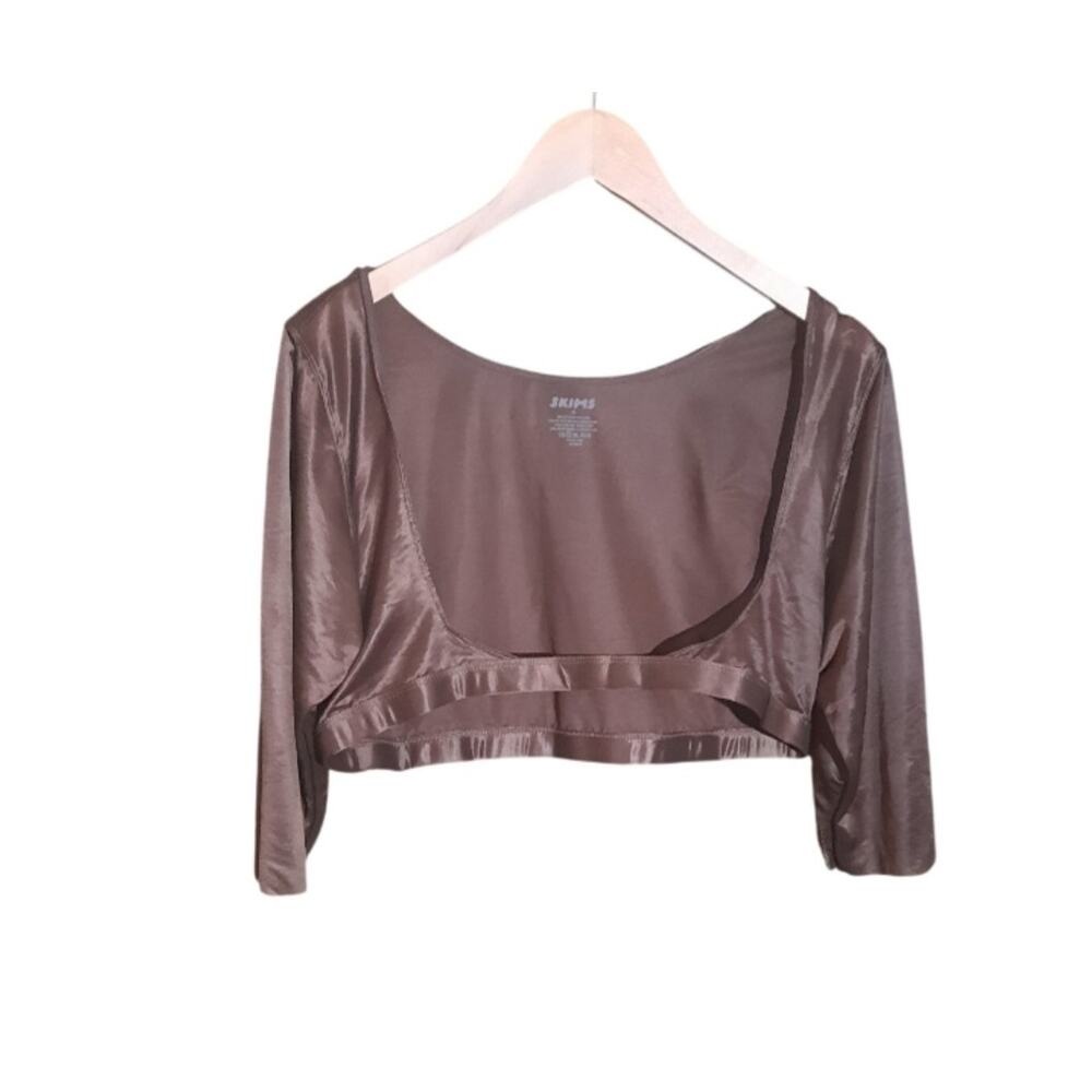 SKIMS Cocoa Arm Shaper Sleeves Open Front Bust Size 3X